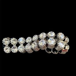 Rhinestone and Leather Bling Bracelet